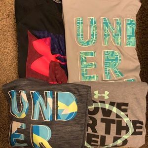 under armour youth medium shirts- used